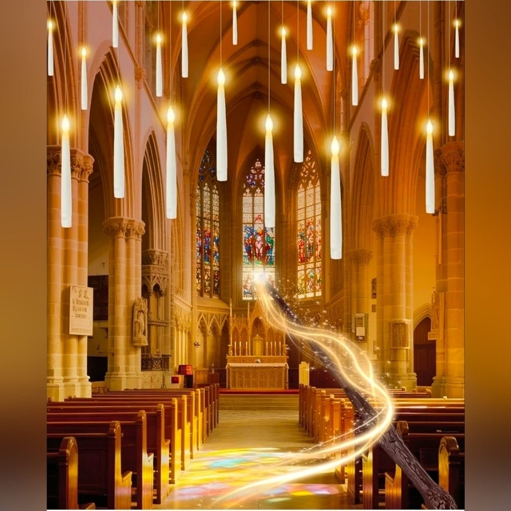 32pcs Floating Candles with Wand Magic Hanging Candles